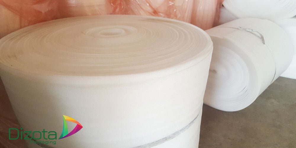 Cuộn mút xốp PE foam màu trắng dầy 3cm