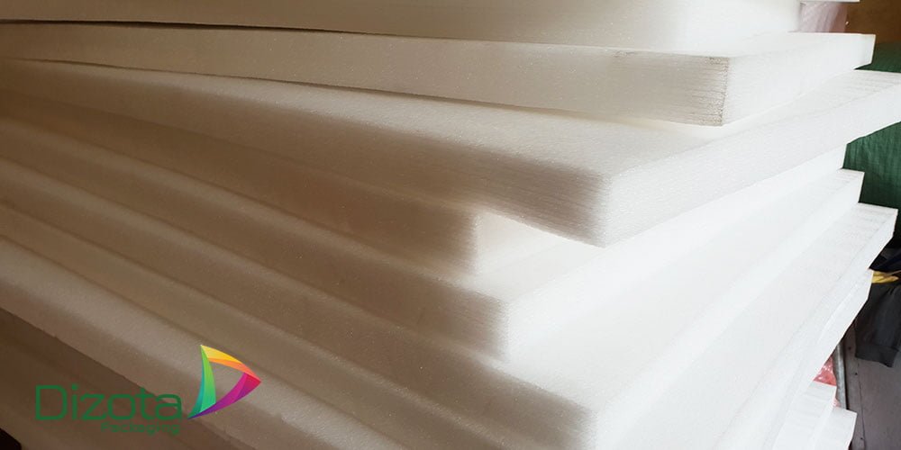 Tấm mút xốp PE foam dầy 5cm màu trắng