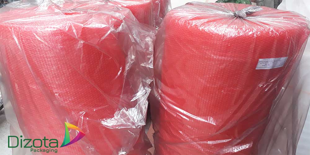 cuộn xốp hơi màu hồng chống tĩnh điện