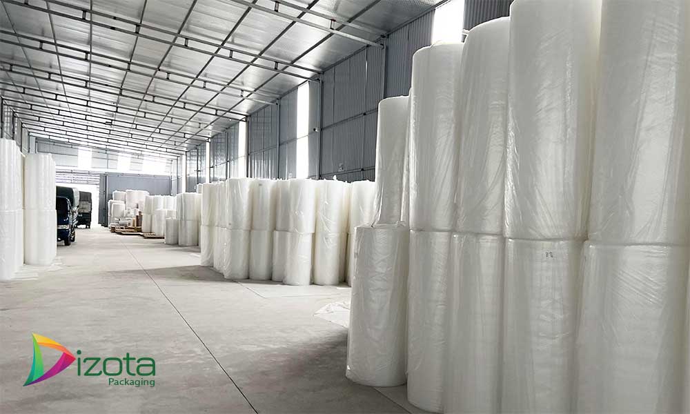 Xưởng sản xuất xốp hơi dầy khổ 1m5 x100m 10kg