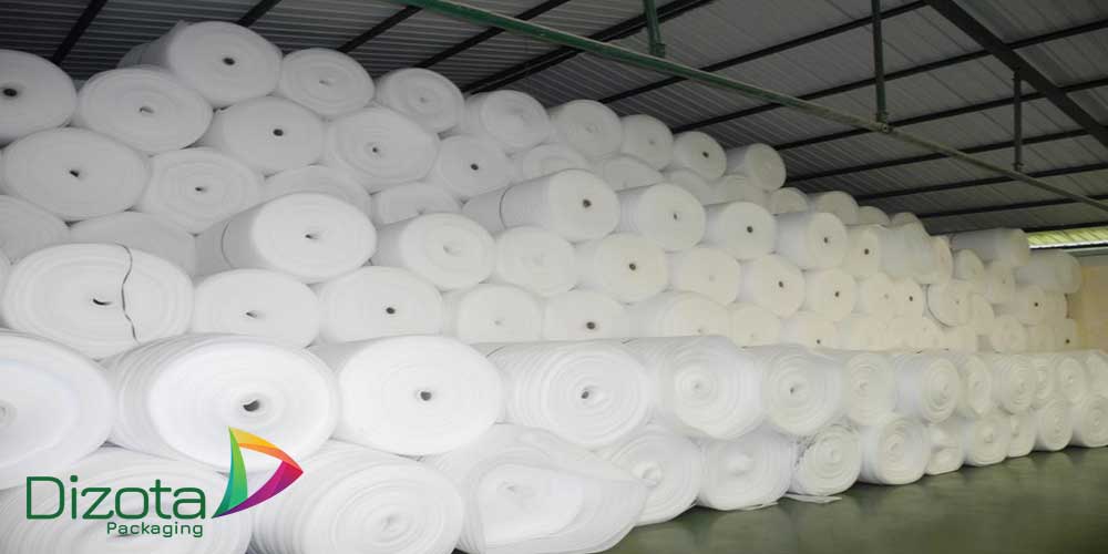 Kho chứa màng xốp PE foam tại Dizota Packaging