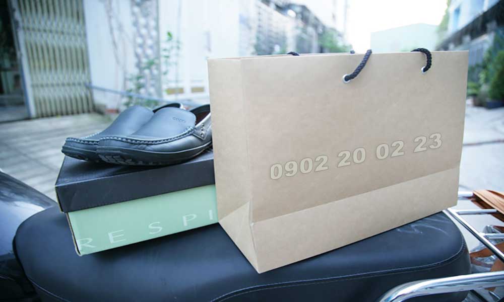 Túi xi măng trơn có quai đựng giầy dép thời trang