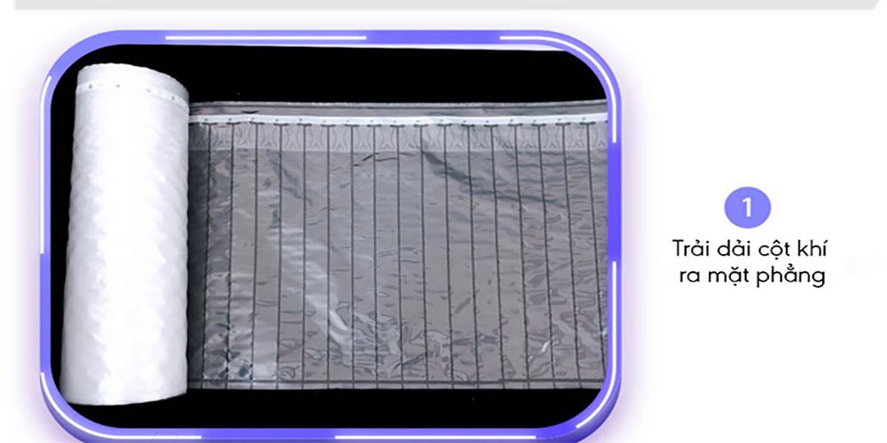 Bước 1 dải cột khí trên mặt phẳng