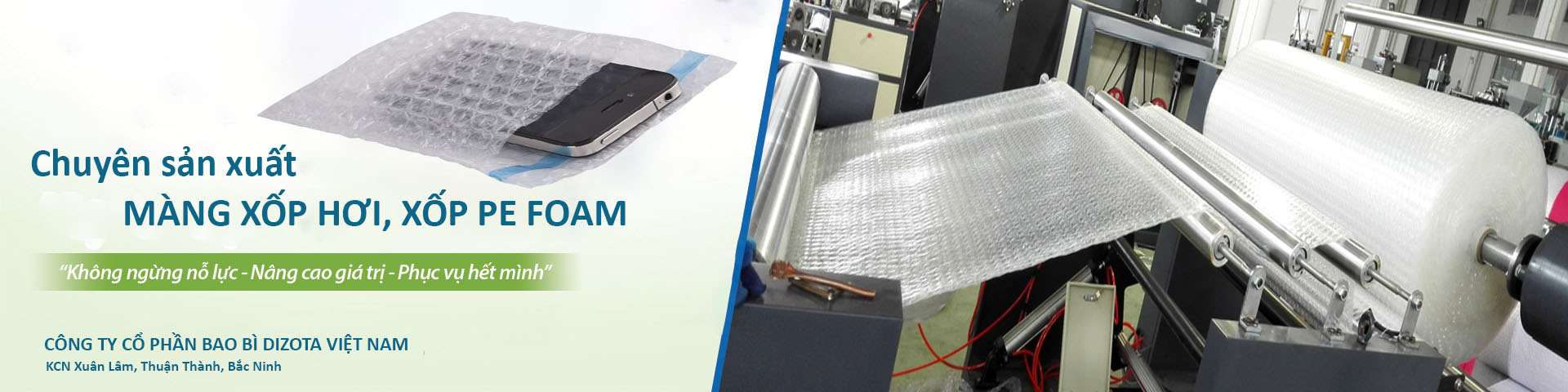 Dizota gia công túi xốp hơi theo yêu cầu