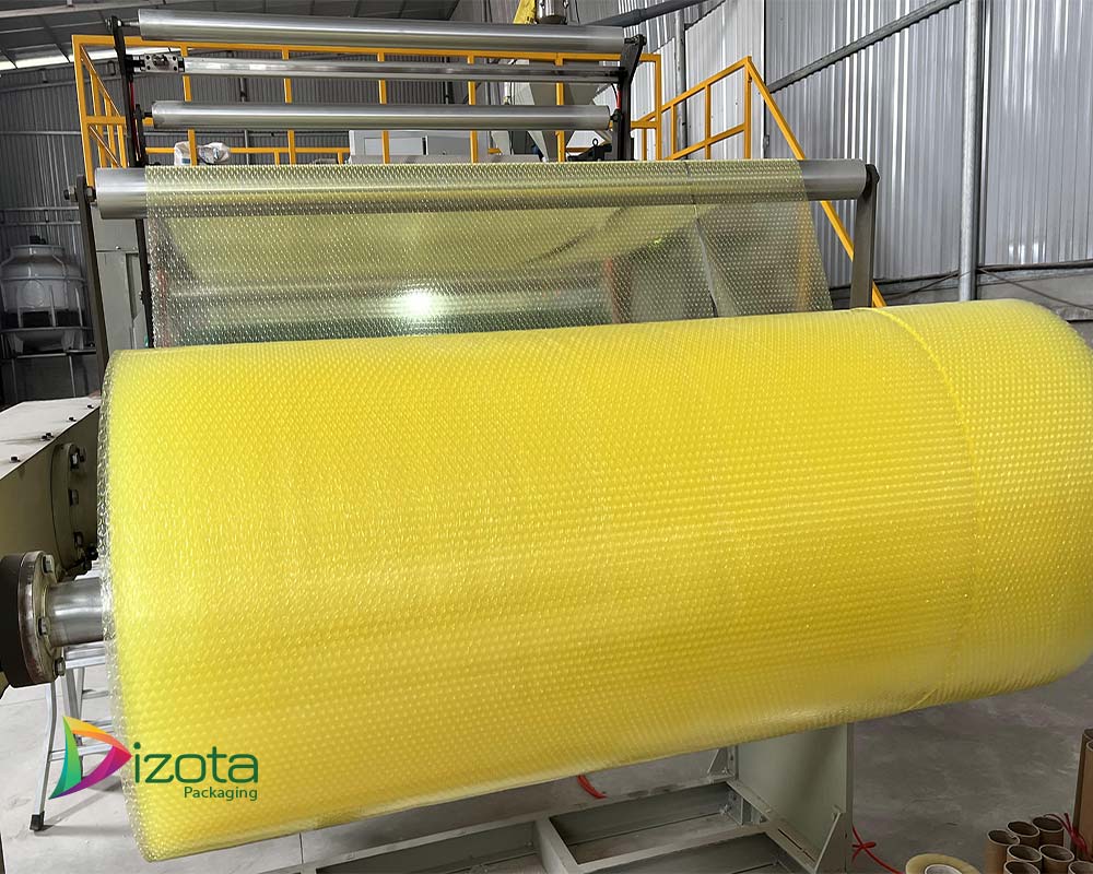 Cuộn xốp bóng khí màu vàng