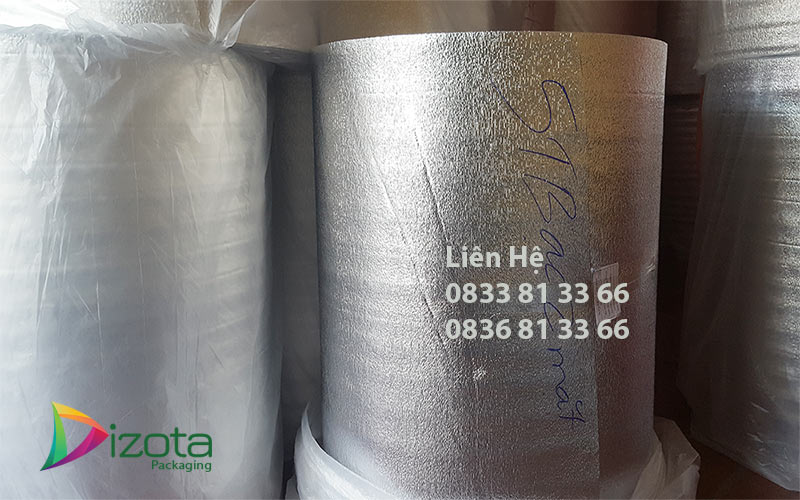Cuộn xốp PE OPP 5 ly tráng bạc chống nóng