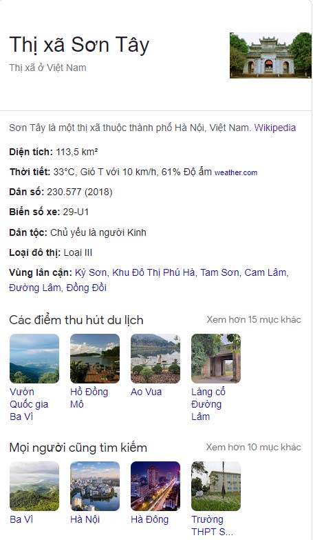 Thị xã Sơn Tây, Hà Nội