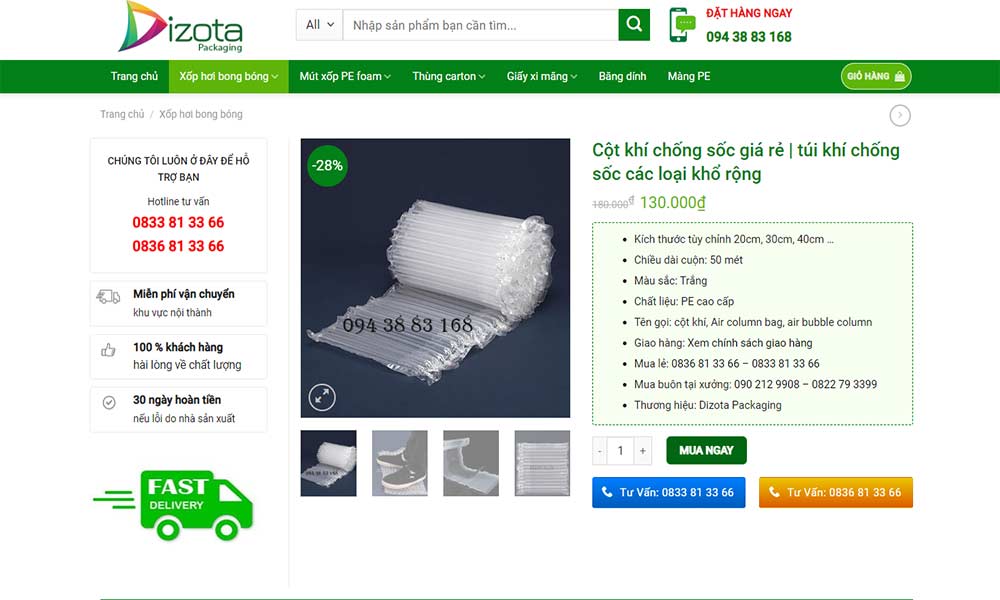 Bước 1 hướng dẫn thanh toán Dizota