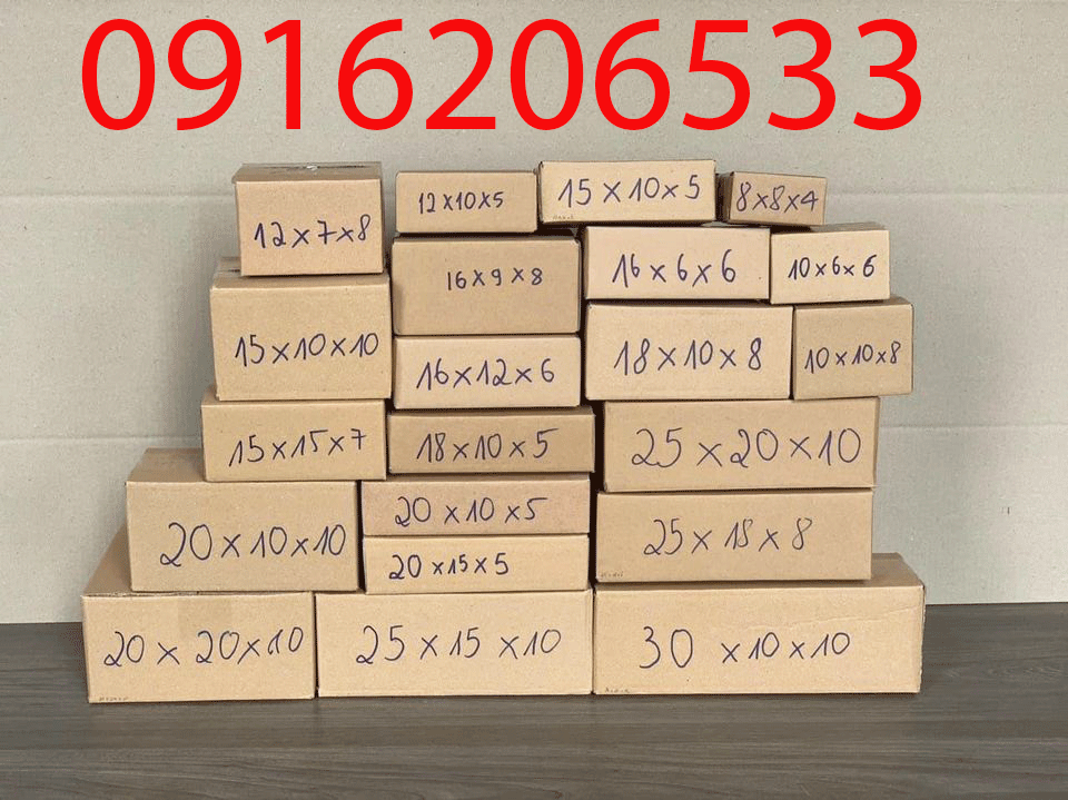 Các kích thước thùng carton phổ biến tại quận đống đa