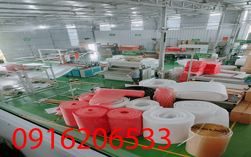xưởng sản xuất xốp PE foam tại Hoàng Mai 